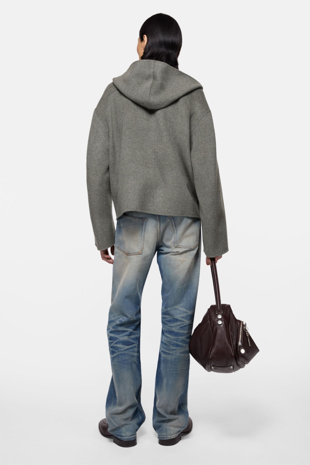 Acne Studios მატყლის ქურთუკი კაპიუშონით