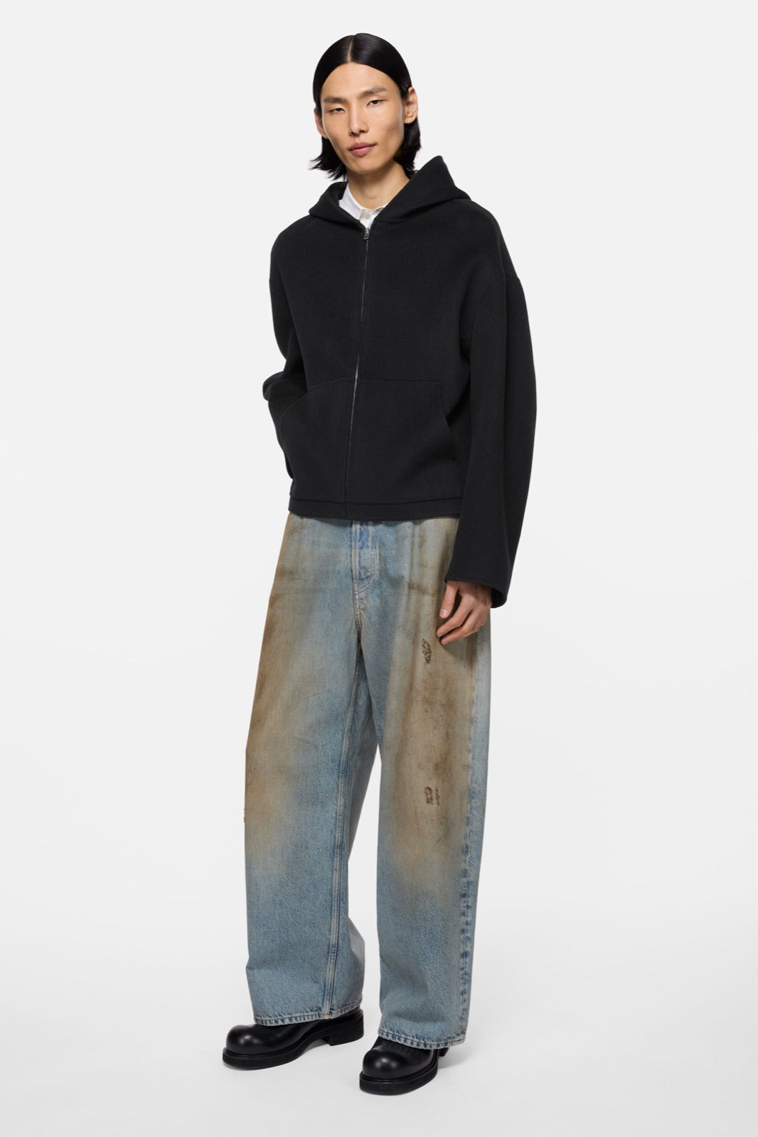 Acne Studios ქაშმირის ქურთუკი კაპიუშონით