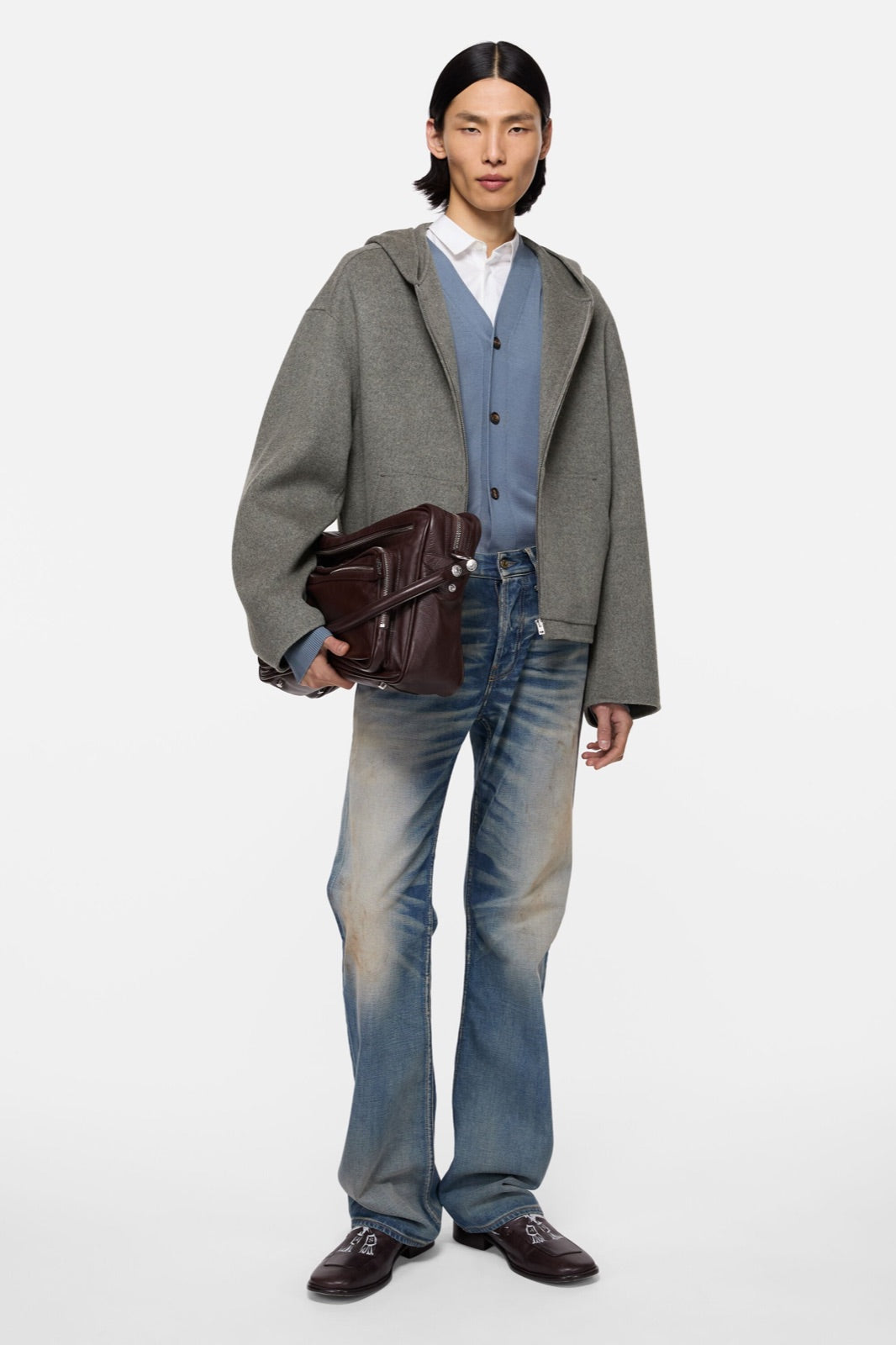 Acne Studios ქაშმირის ქურთუკი კაპიუშონით