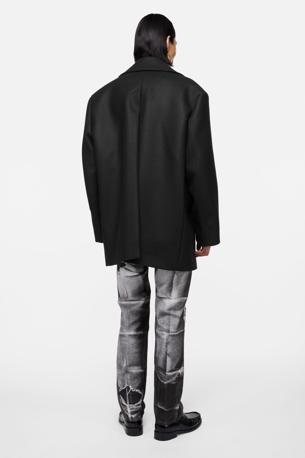 Acne Studios მატყლის მოკლე ორმწკრივი პალტო