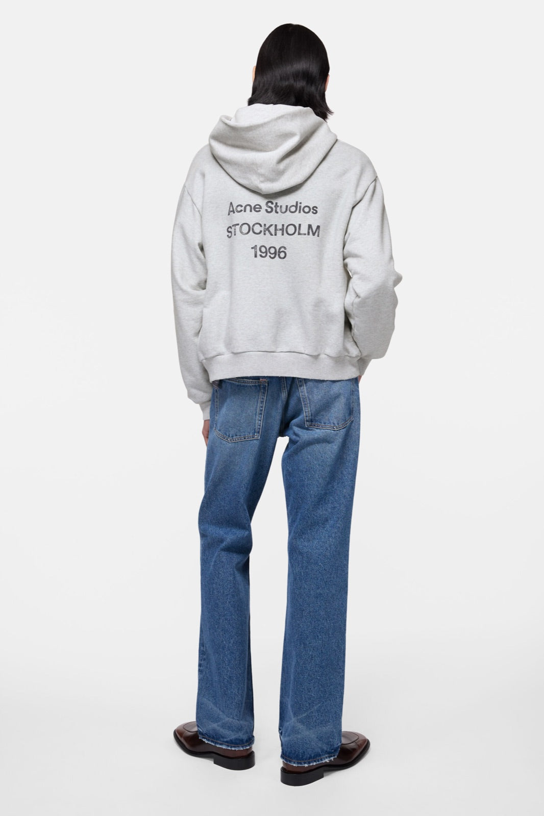Acne Studios ღია ნაცრისფერი ჰუდი Stockholm 1996