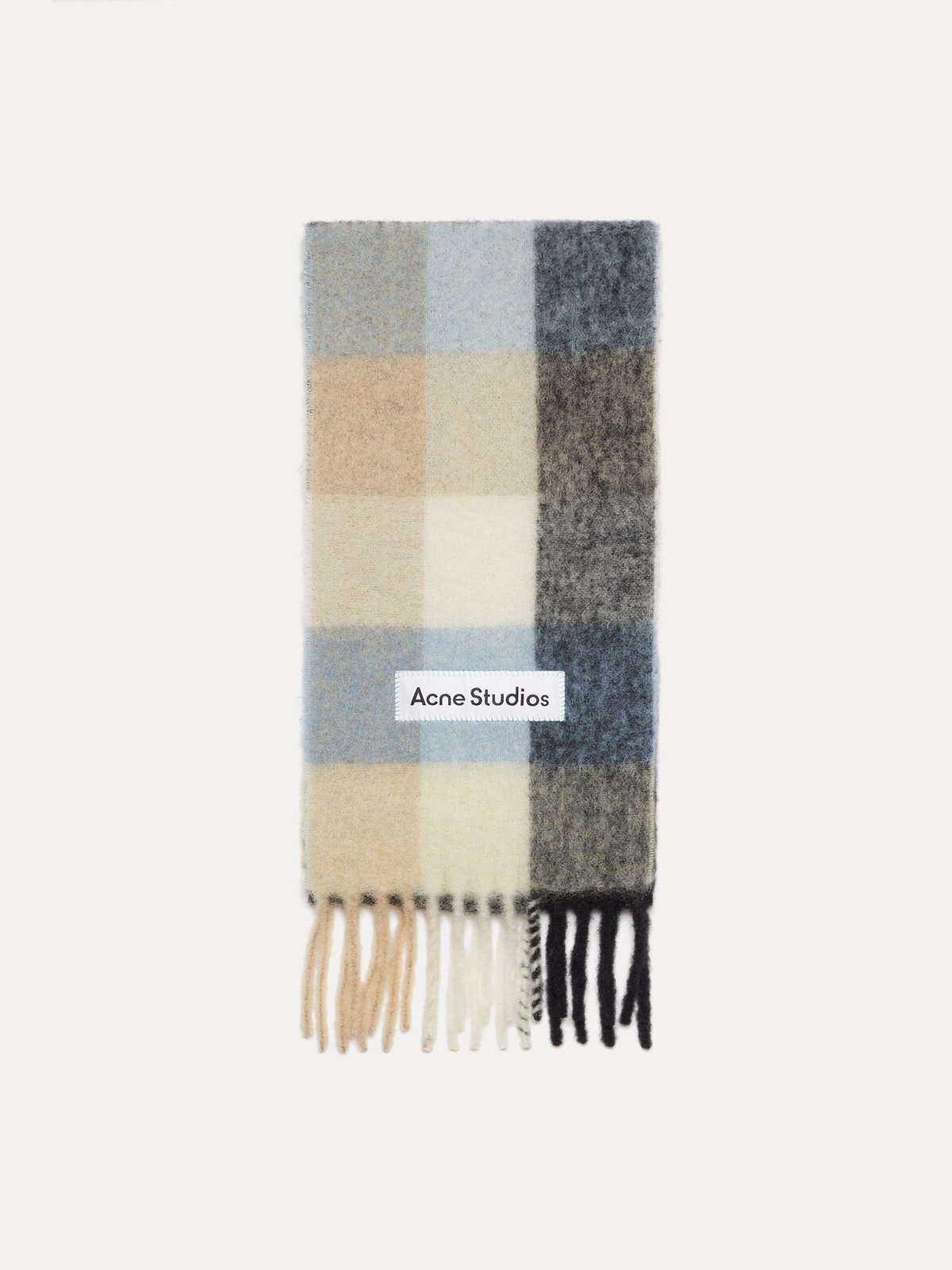 Acne Studios მოჰერის უჯრედიანი შარფი