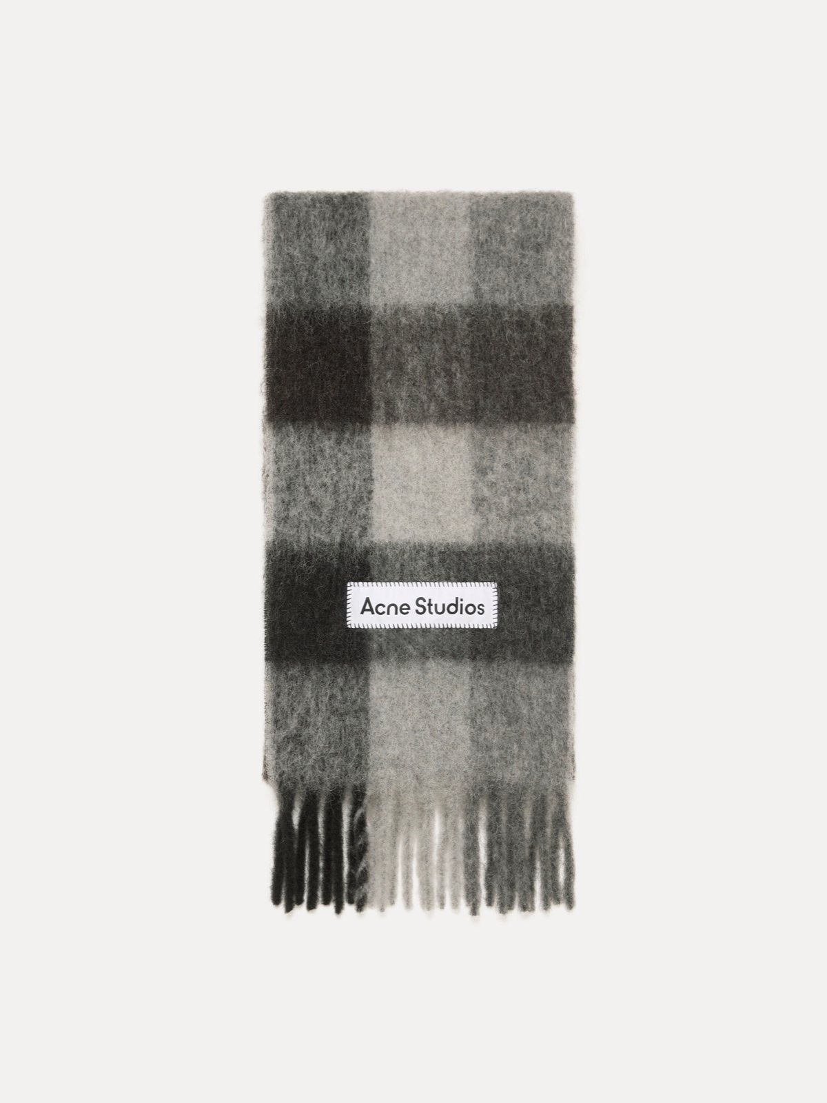 Acne Studios მოჰერის უჯრედიანი შარფი