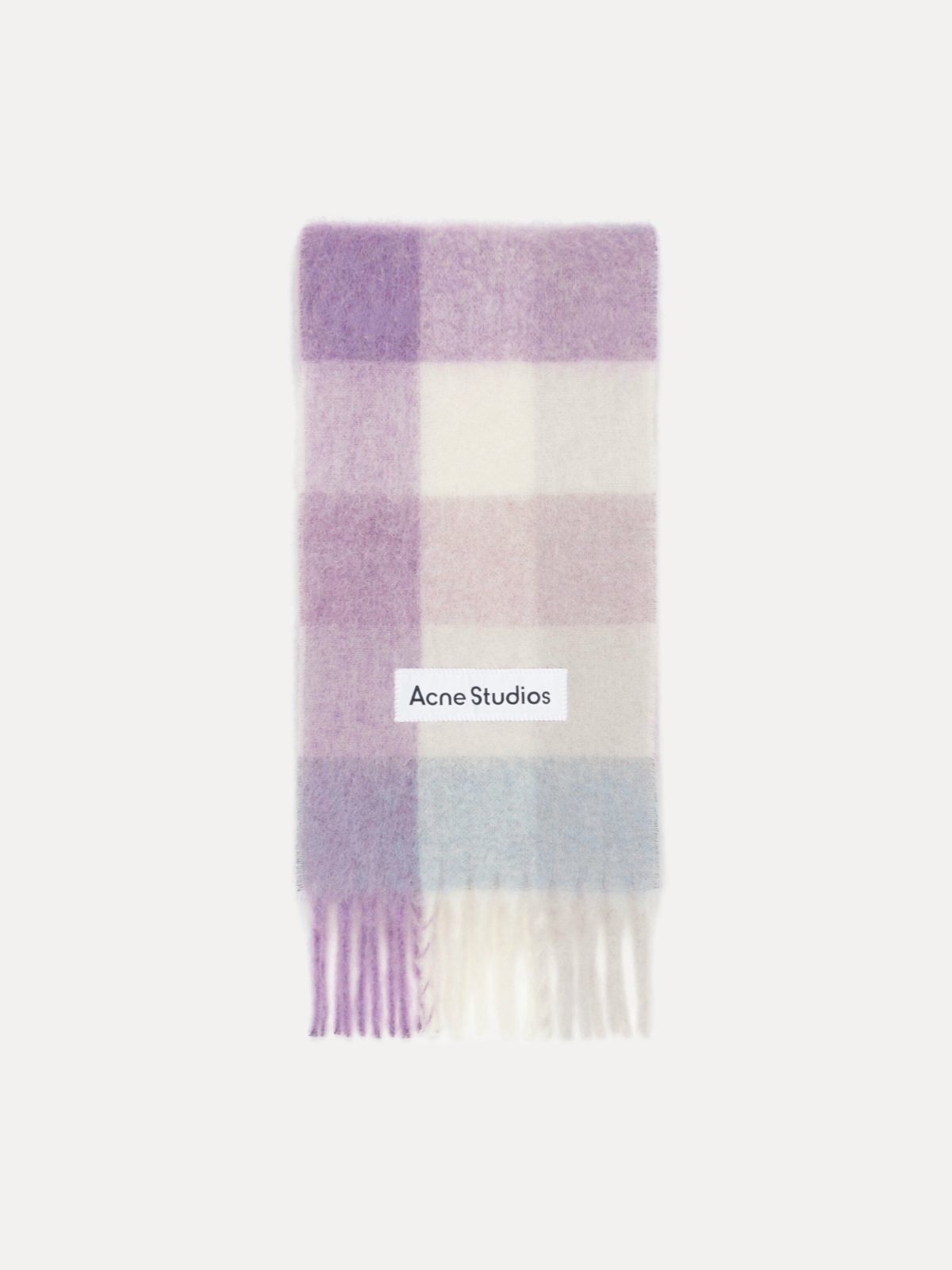 Acne Studios მოჰერის უჯრედიანი შარფი