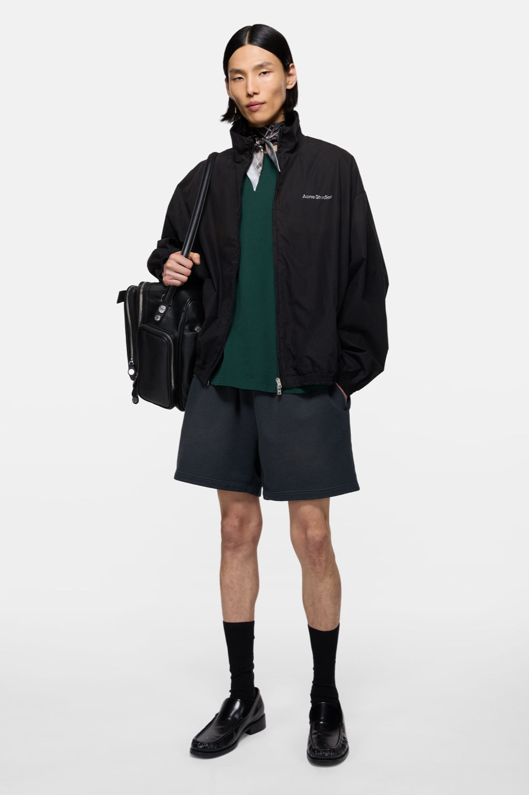 Acne Studios ბამბის ქურთუკი ლოგოთი