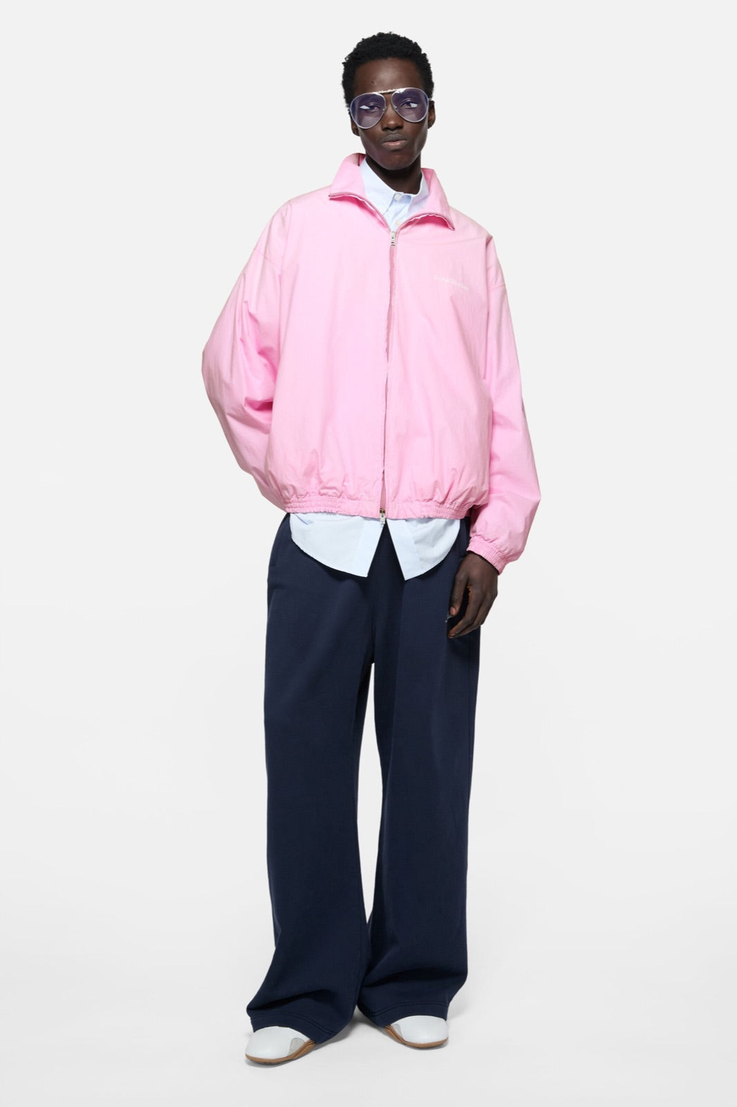 Acne Studios ქურთუკი ლოგოთი, ვარდისფერი