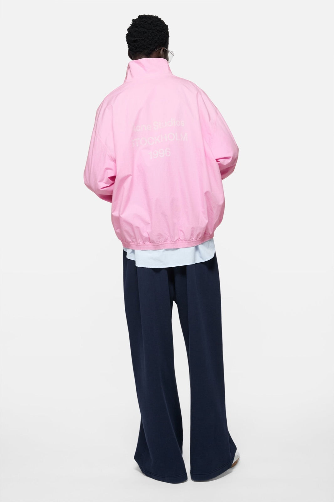 Acne Studios ქურთუკი ლოგოთი, ვარდისფერი