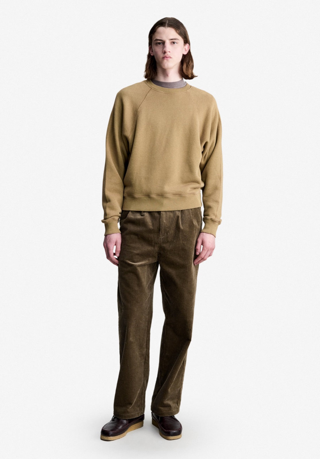 A.P.C. ნაკეცებიანი ველვეტის შარვალი