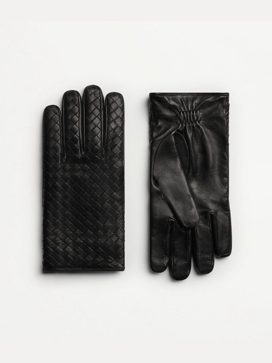 Intrecciato Leather Gloves