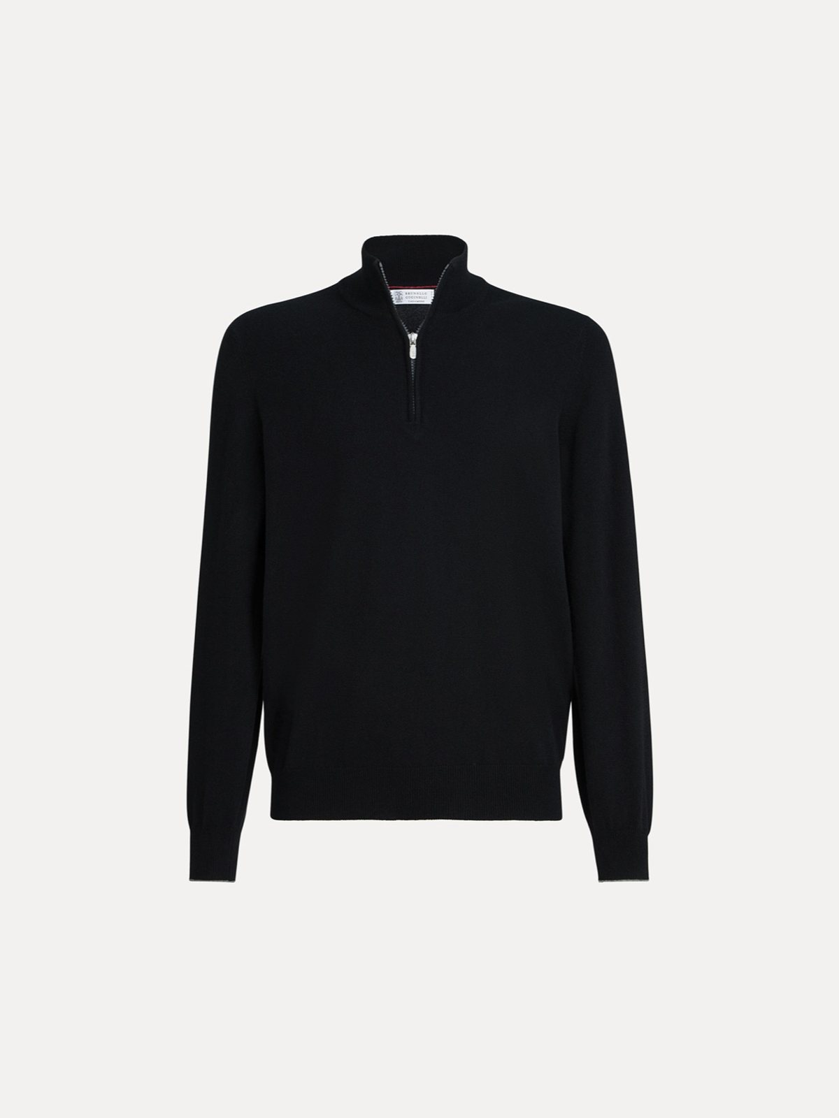 Brunello Cucinelli ქაშმირის სვიტერი მოკლე ელვით