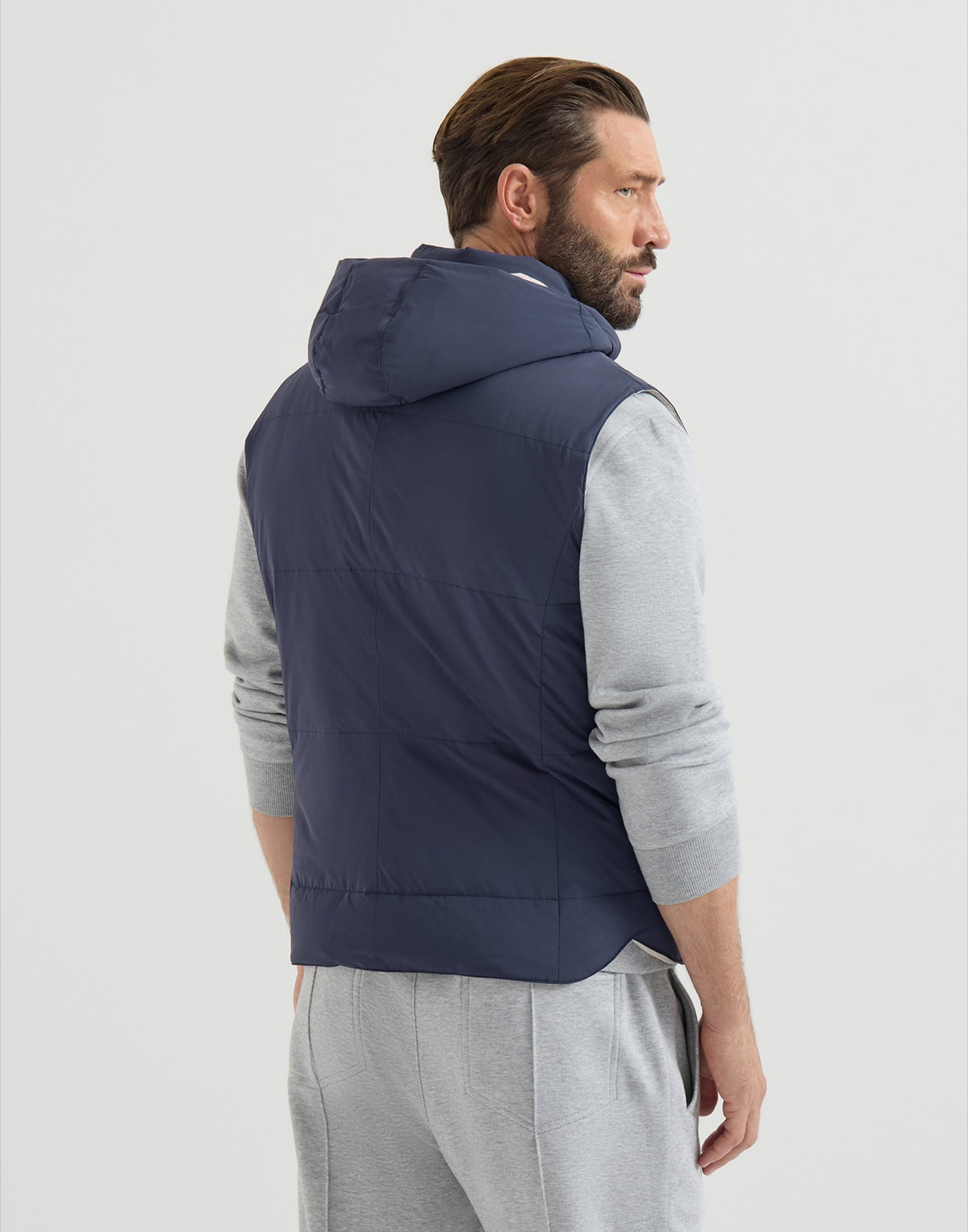 Brunello Cucinelli ღინღლის ჟილეტი კაპიუშონით