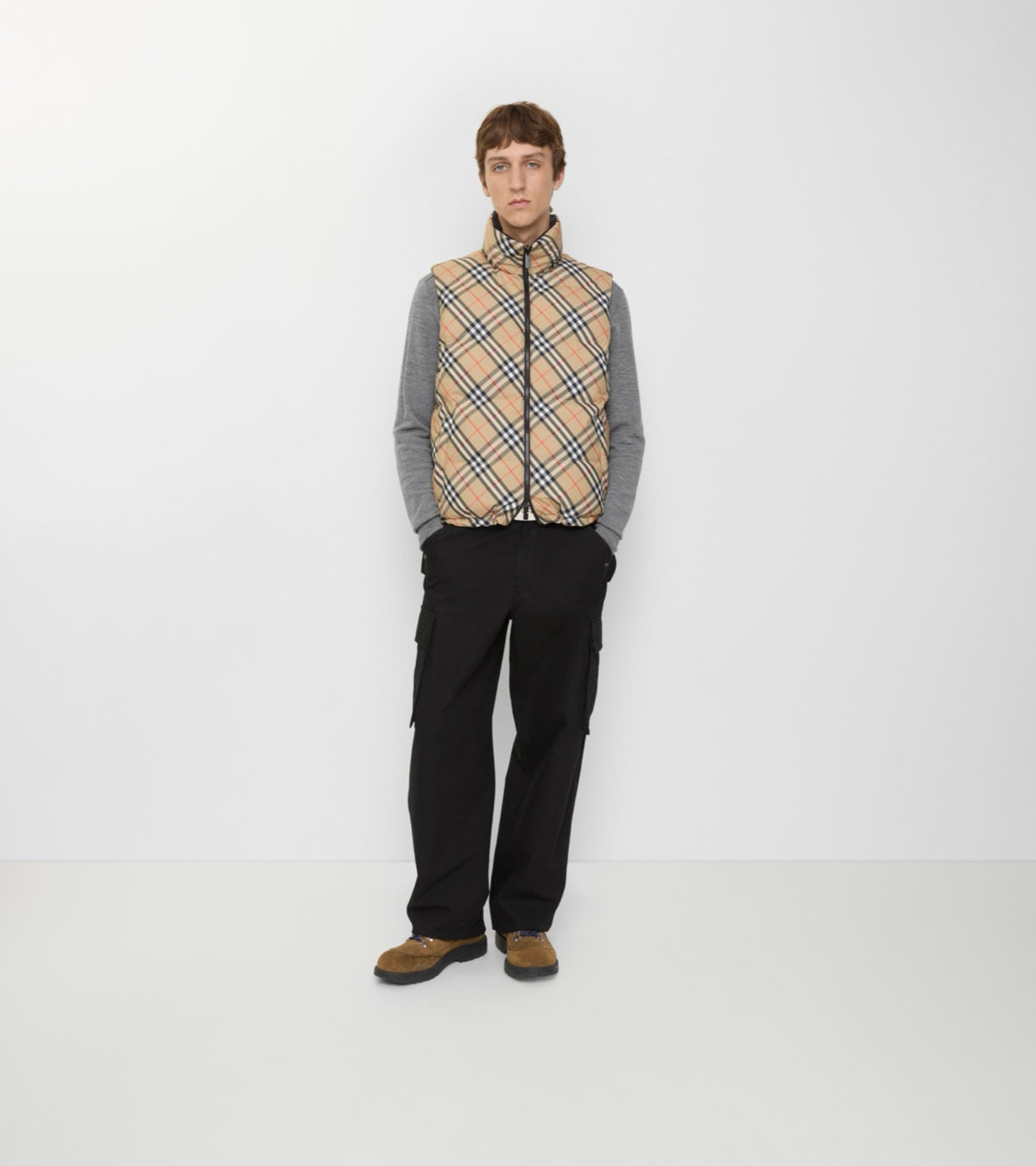 Burberry ორმხრივი ღინღლის ჟილეტი