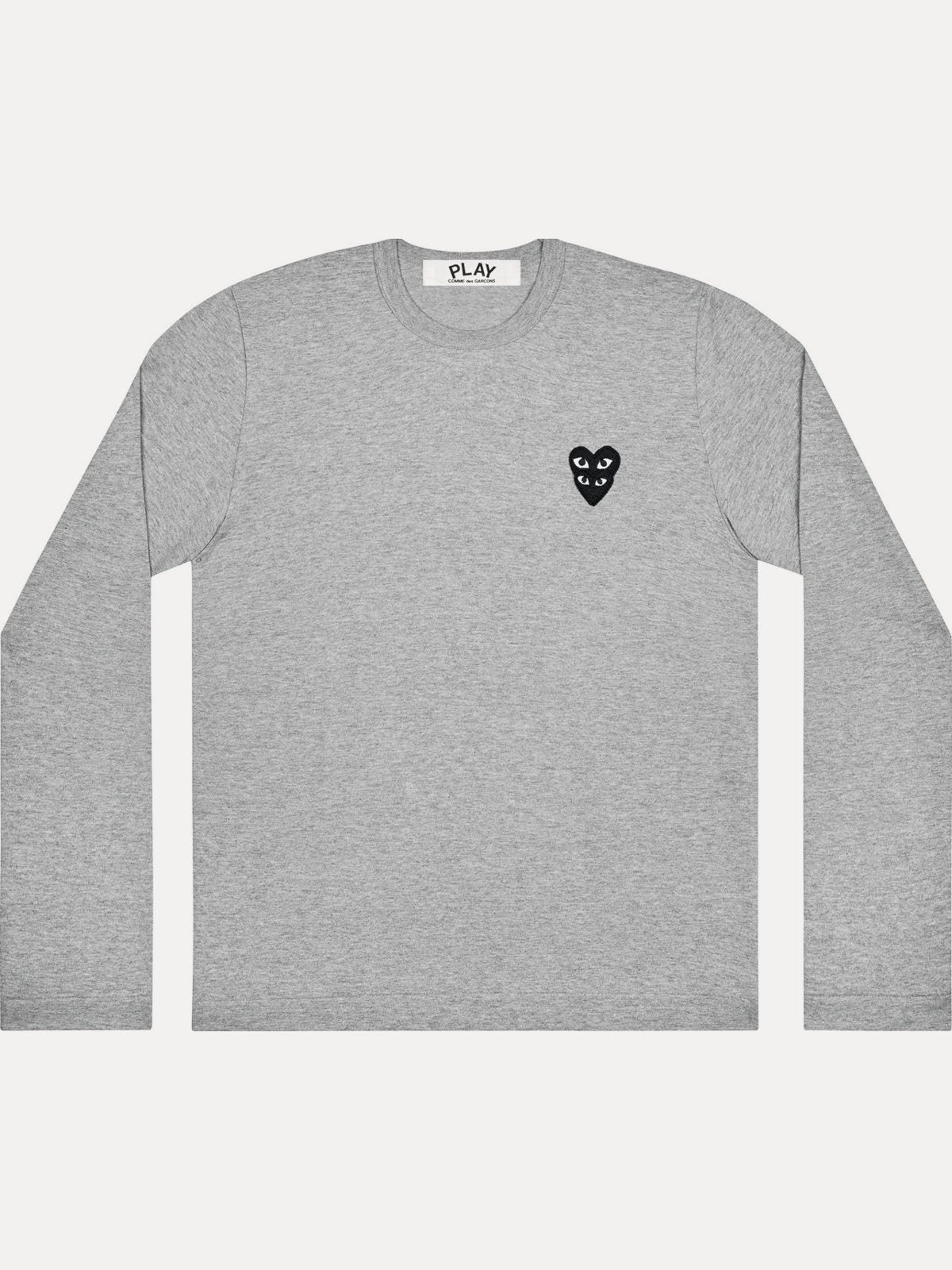 Comme des Garçons გრძელსახელოიანი მაისური შავი გულით