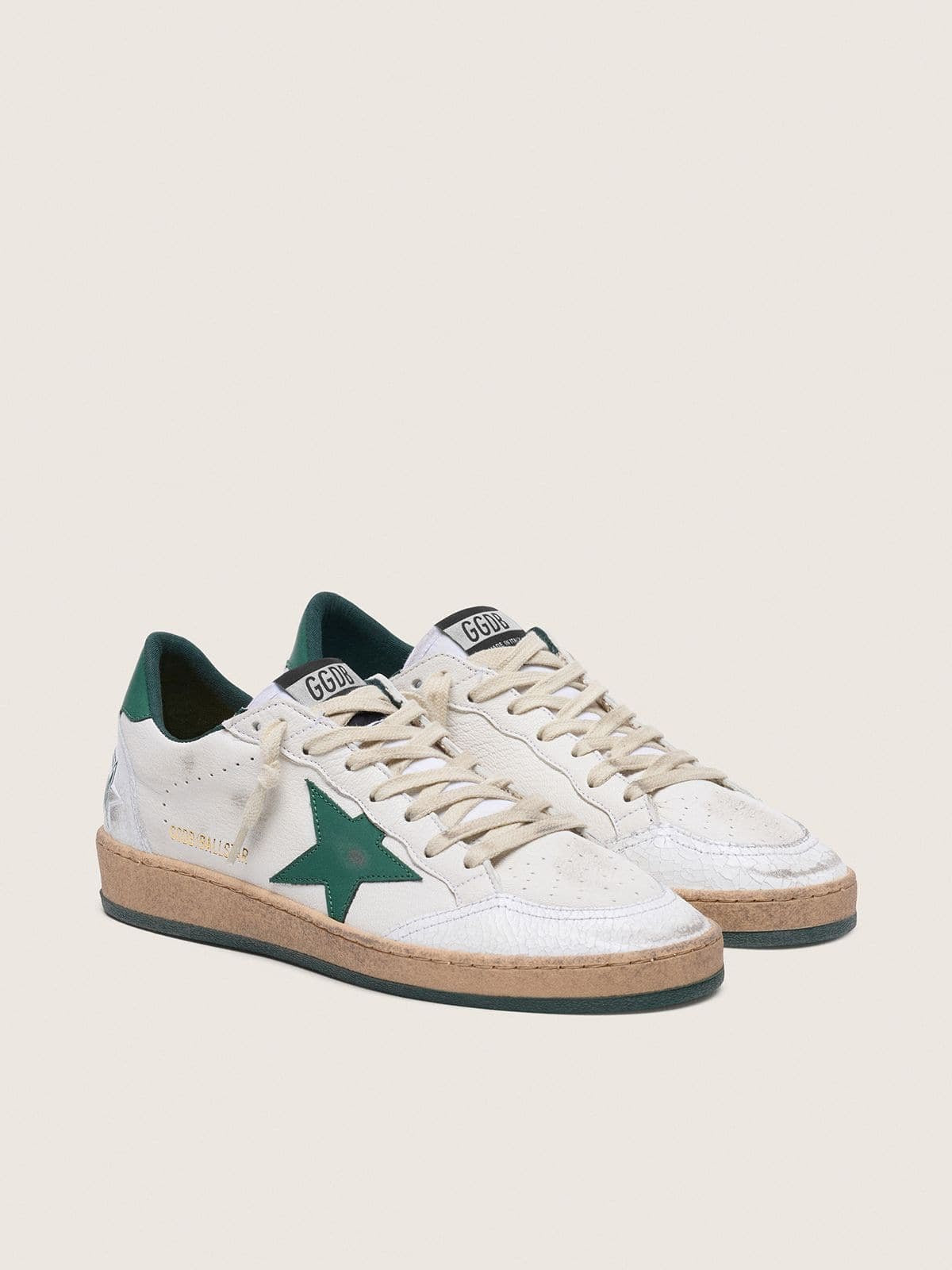 Golden Goose კედები Ball Star მწვანე ვარსკვლავით