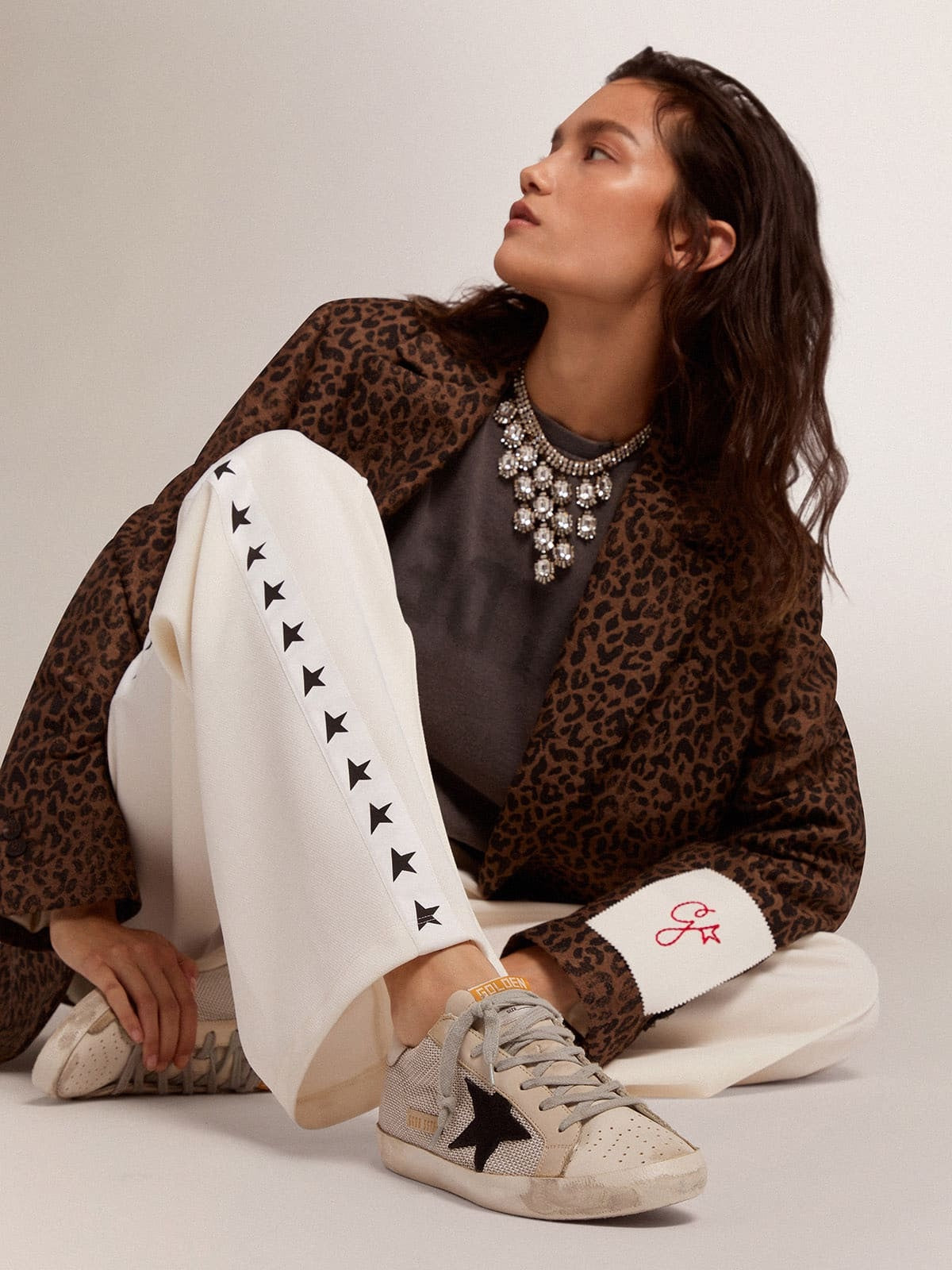 Golden Goose კედები Super-Star შავი ვარსკვლავით