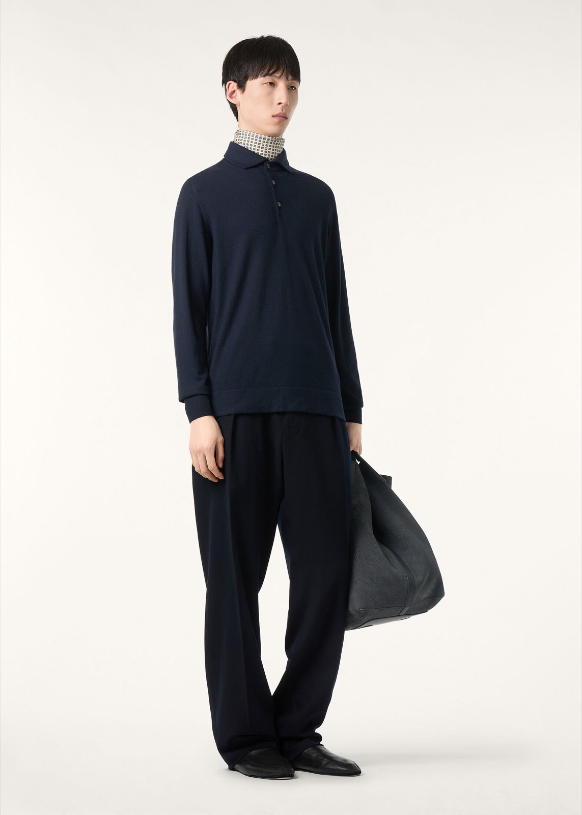 Loro Piana ქაშმირის პოლო გრძელი სახელოთი
