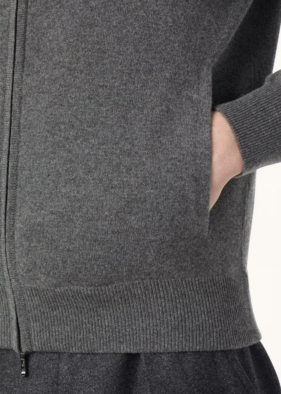 Loro Piana ქაშმირის ბომბერი ელვით