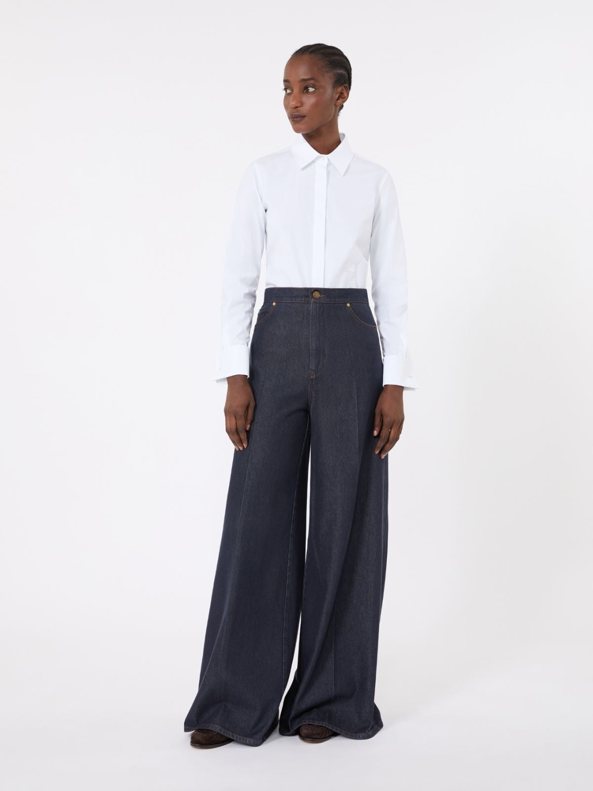 Max Mara ბამბის პერანგი ლოგოთი