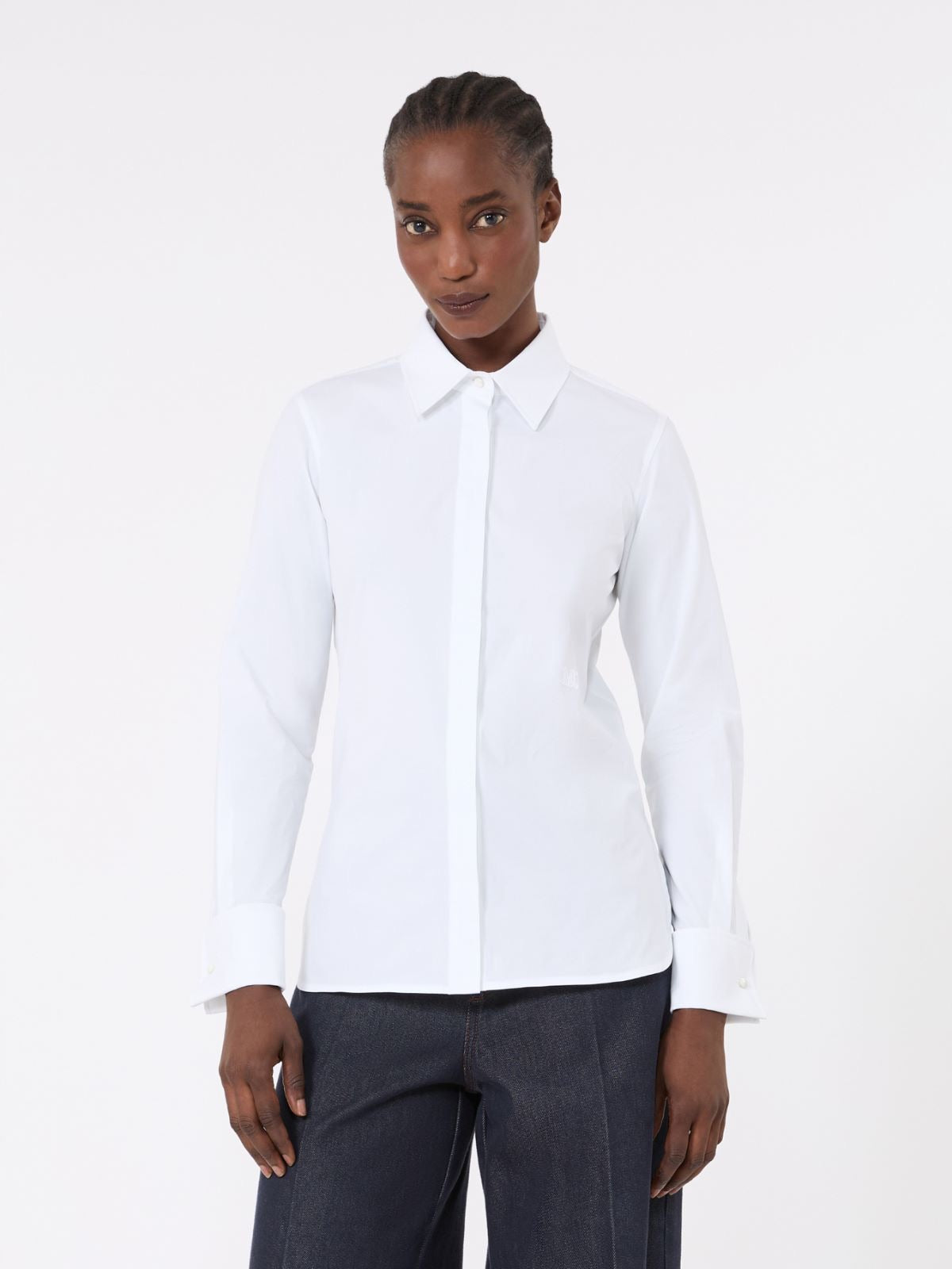 Max Mara ბამბის პერანგი ლოგოთი
