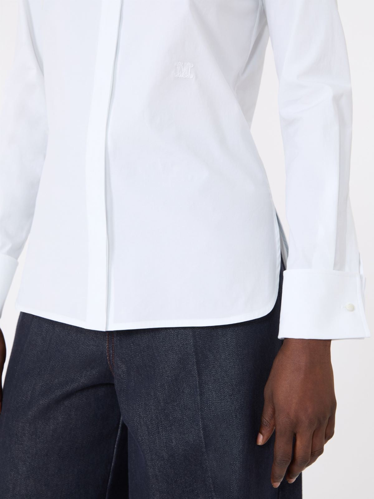 Max Mara ბამბის პერანგი ლოგოთი