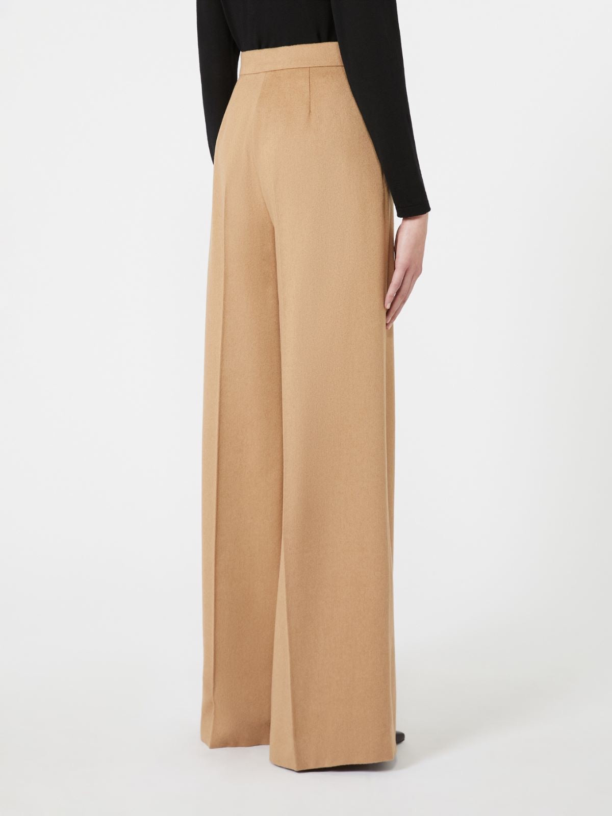 Max Mara აქლემის მატყლის ფართო შარვალი