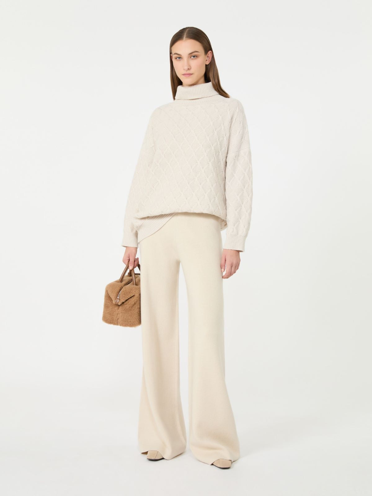 Max Mara ნაქსოვი ფართო შარვალი