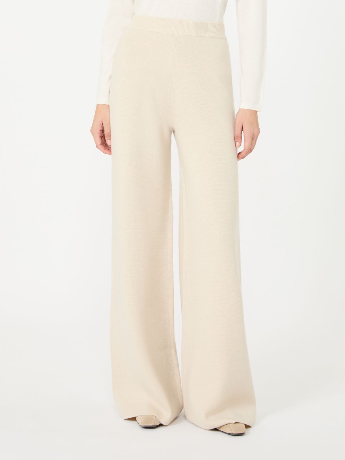 Max Mara ნაქსოვი ფართო შარვალი