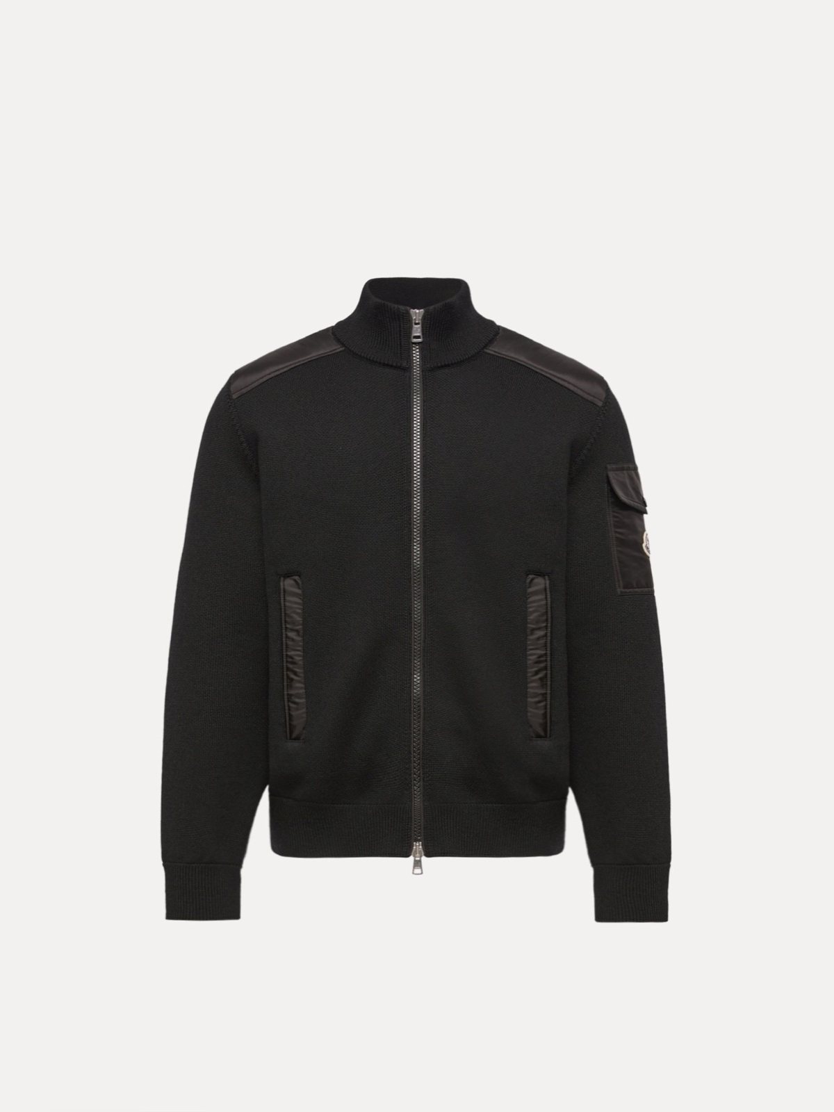 Moncler მატყლის კარდიგანი ელვით