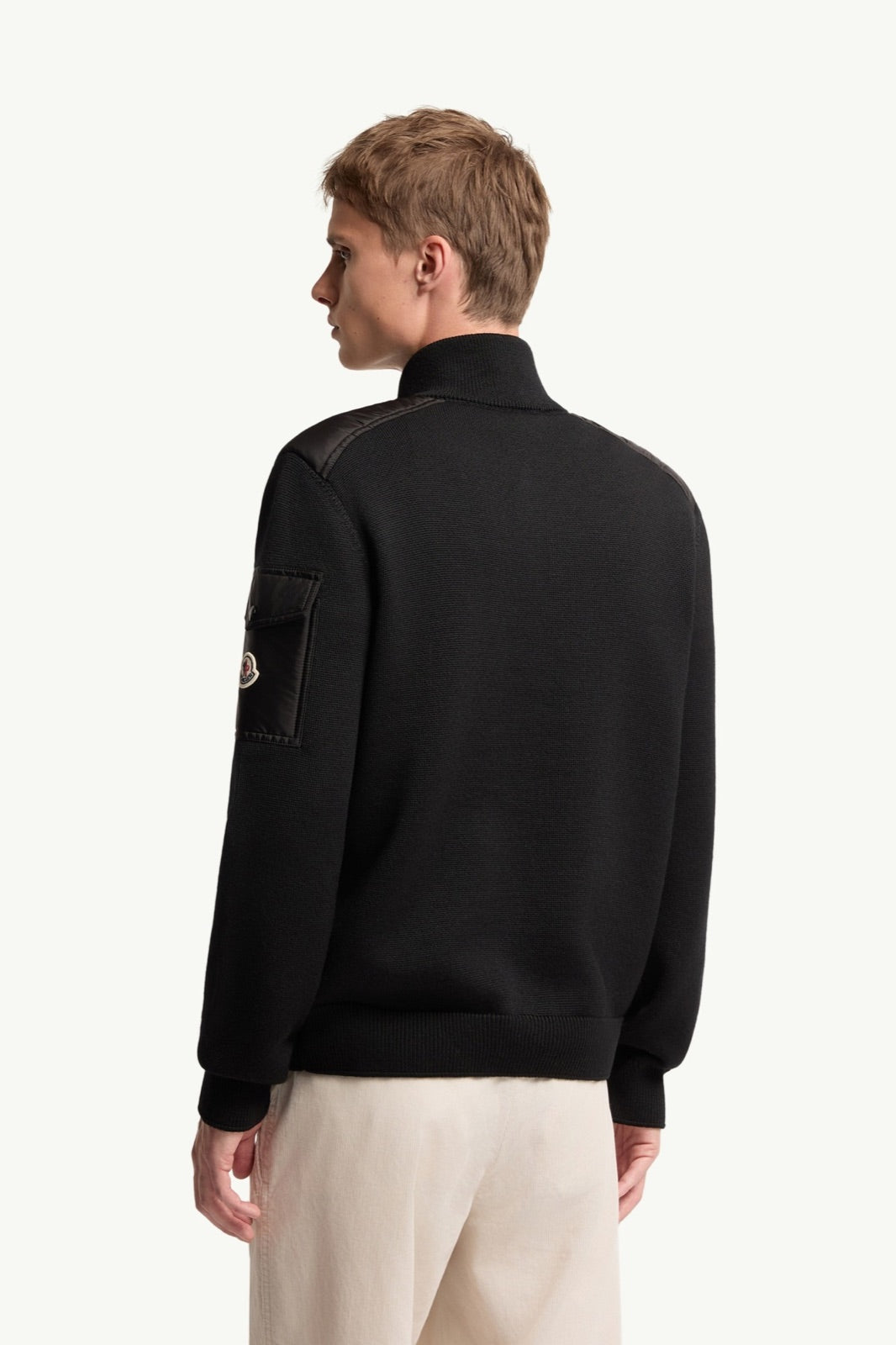 Moncler მატყლის კარდიგანი ელვით
