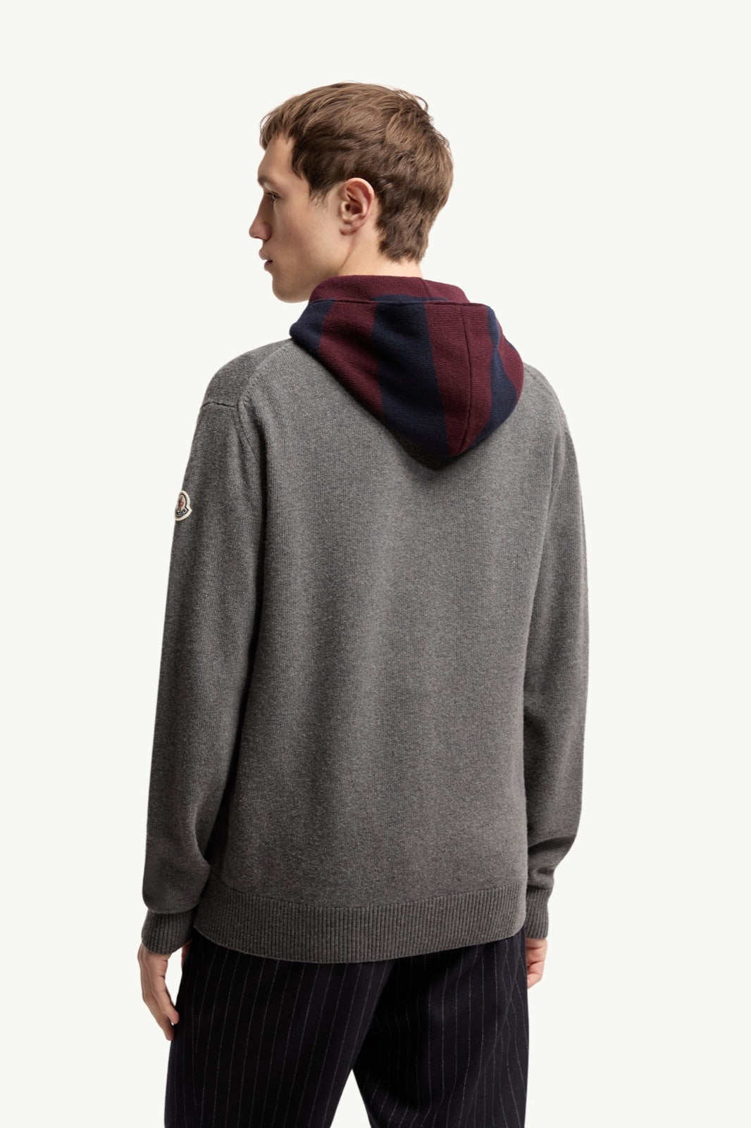 Moncler კარდიგანი ზოლიანი კაპიუშონით