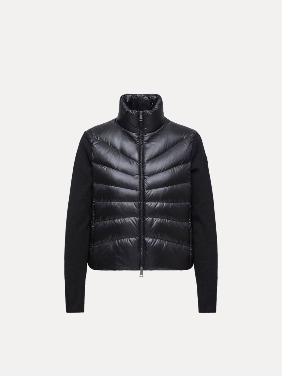 Moncler მატყლის კარდიგანი გატენილი წინა ნაწილით
