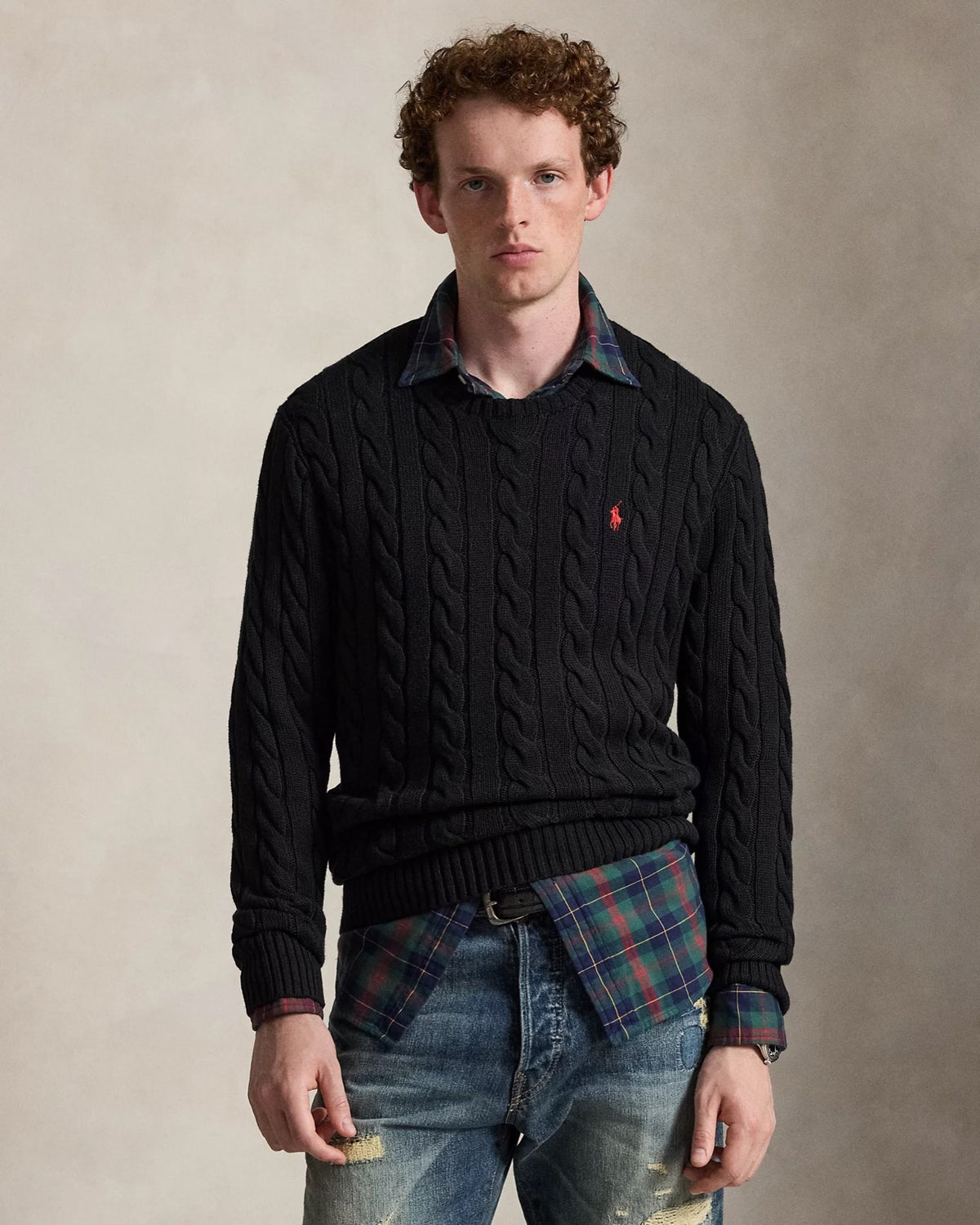 Polo Ralph Lauren ბამბის წნული სვიტერი