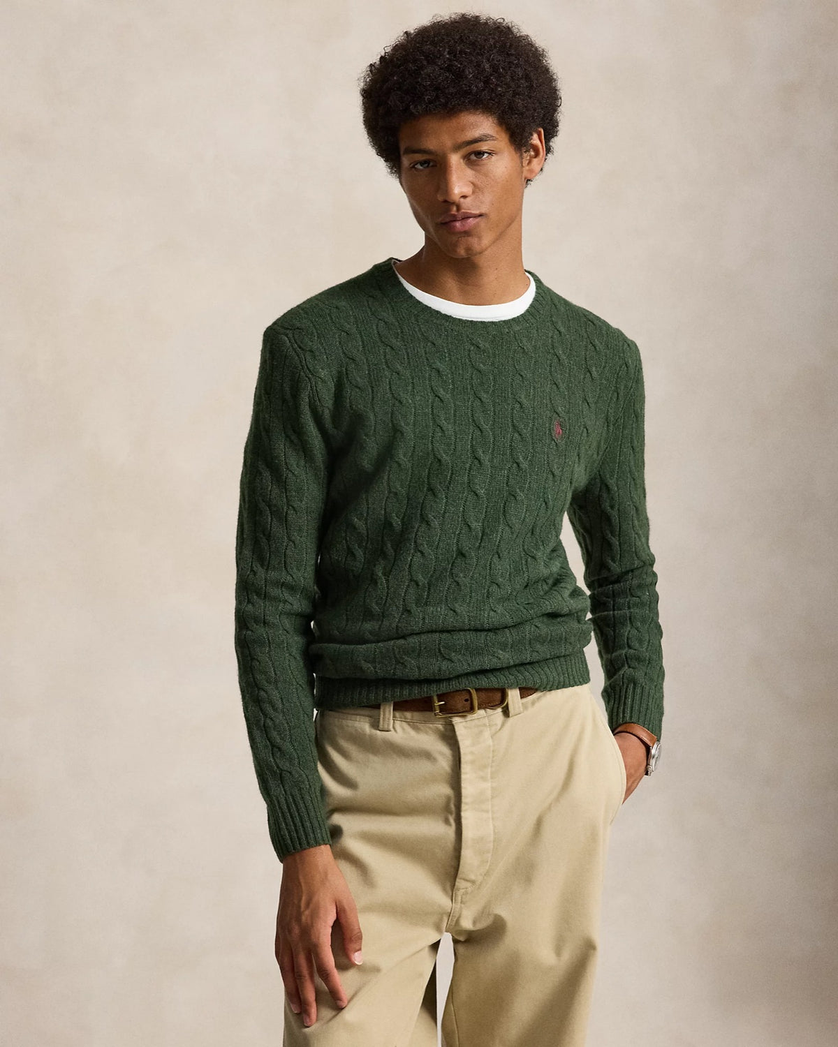 Polo Ralph Lauren წნული სვიტერი მატყლითა და ქაშმირით