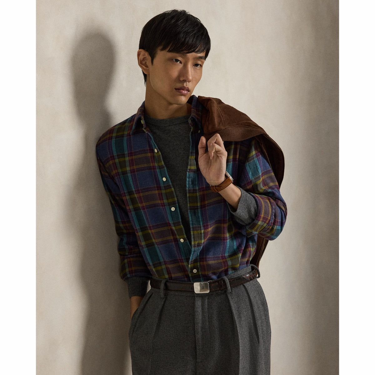 Polo Ralph Lauren უჯრედიანი ფლანელის პერანგი