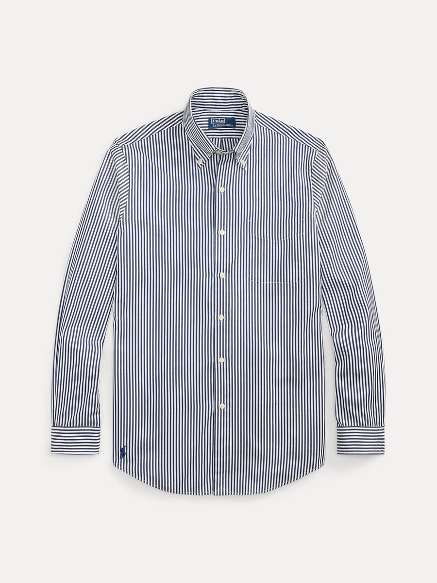 Classic Fit Striped Poplin Shirt