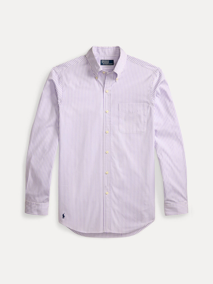 Classic Fit Striped Poplin Shirt