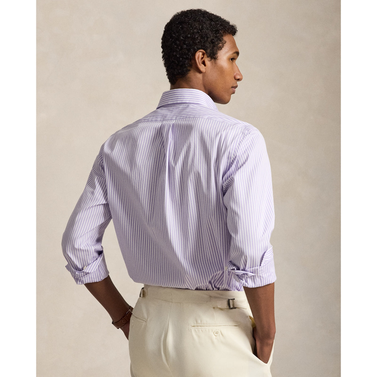 Polo Ralph Lauren ზოლიანი პერანგი პოპლინისგან