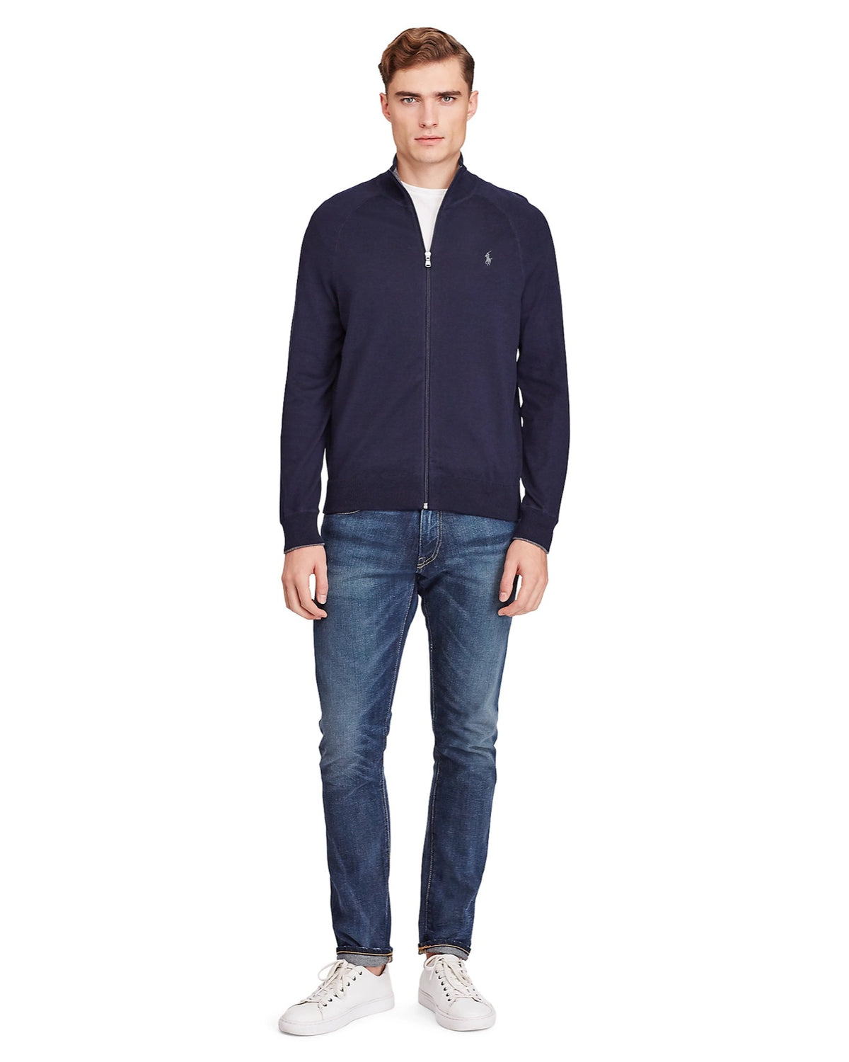 Polo Ralph Lauren ბამბის სვიტერი ელვით
