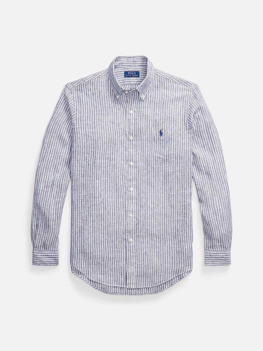 Custom Fit Striped Linen Shirt