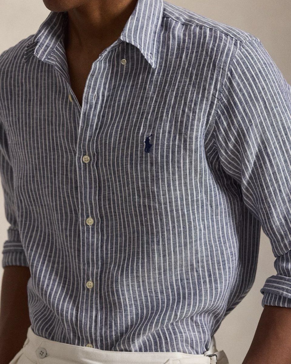 Polo Ralph Lauren ზოლიანი სელის პერანგი