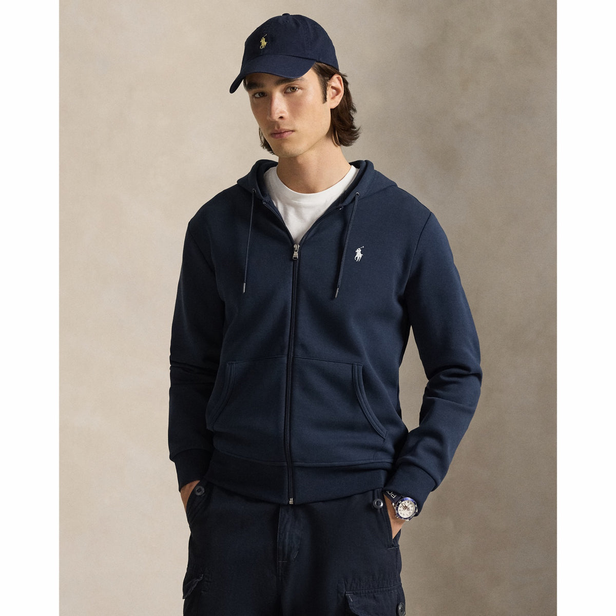 Polo Ralph Lauren ჰუდი ელვით Double-Knit