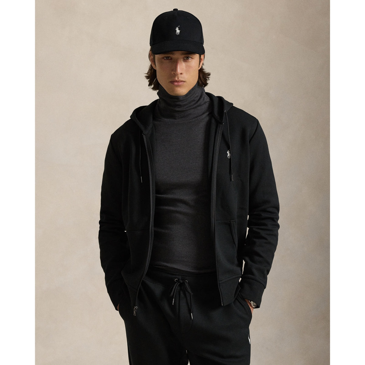 Polo Ralph Lauren ელვიანი კაპიუშონიანი სვიტშოტი Double-Knit