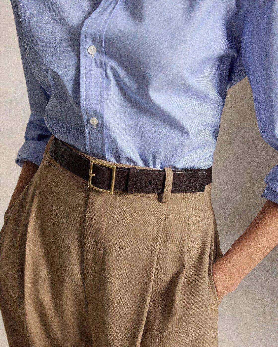 Polo Ralph Lauren ტყავის ქამარი კვადრატული ბალთით