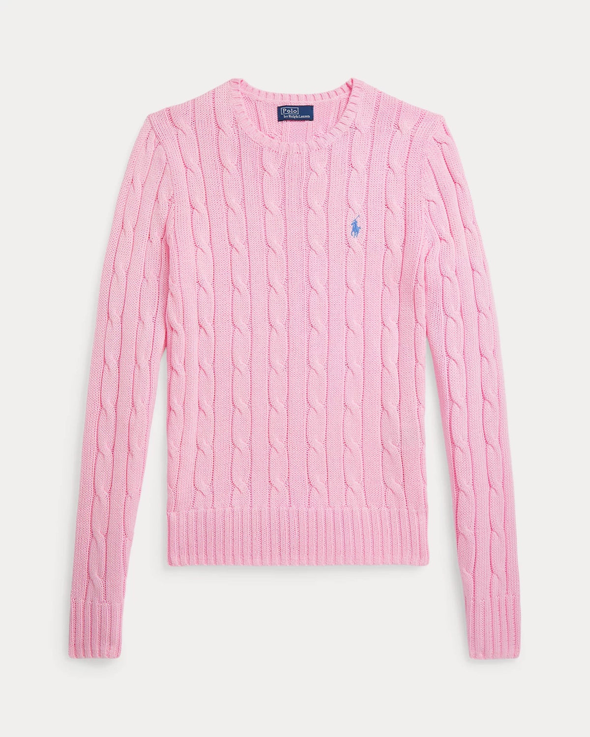 Polo Ralph Lauren ბამბის წნული სვიტერი მრგვალი საყელოთი