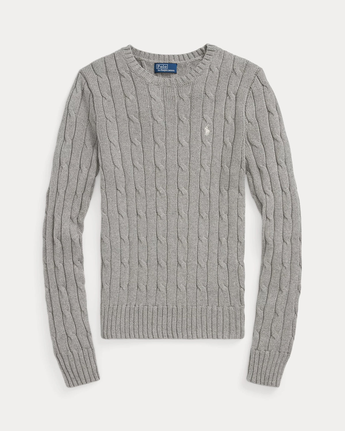 Polo Ralph Lauren ბამბის წნული სვიტერი მრგვალი საყელოთი