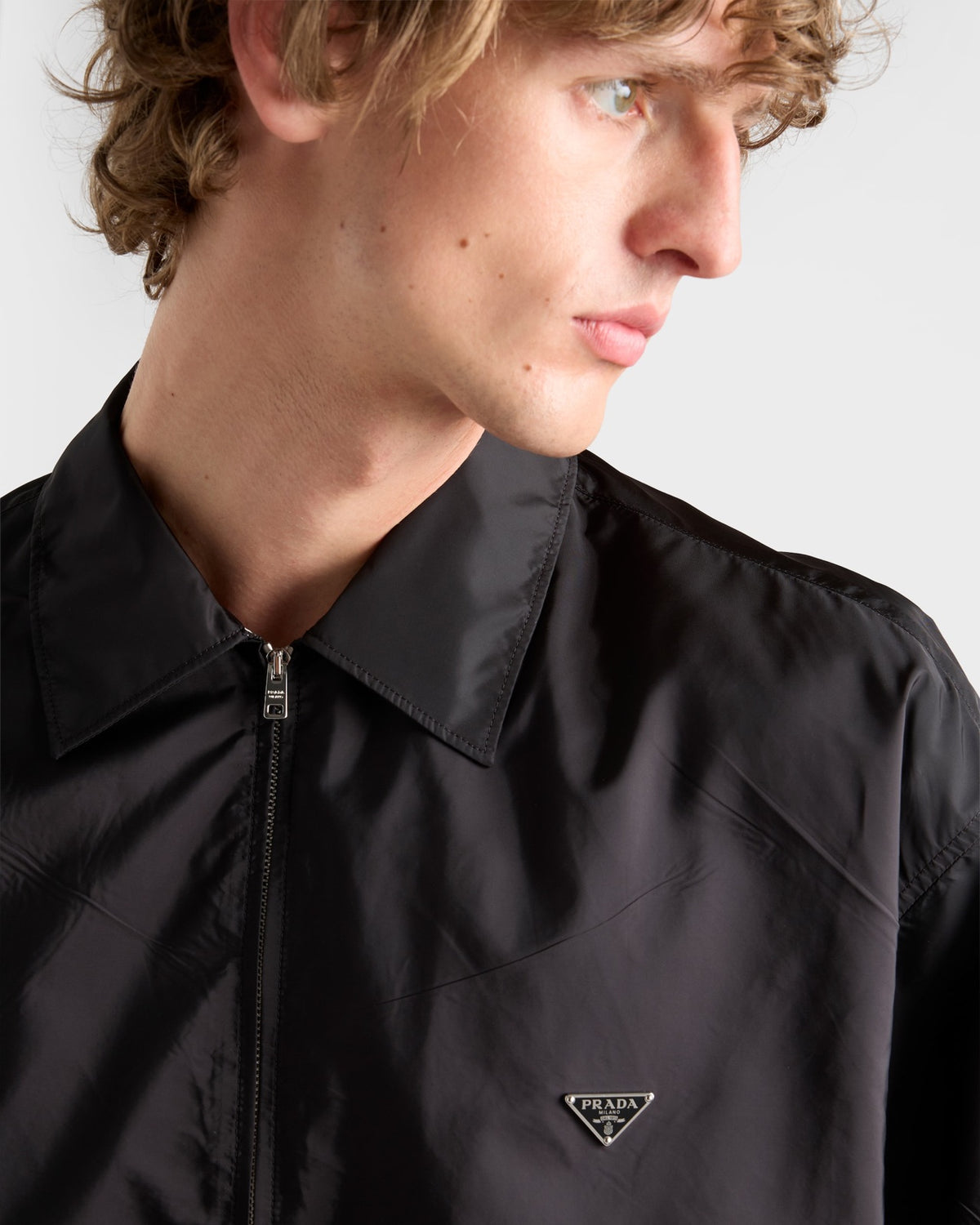 Prada პერანგი მოკლე სახელოთი Re-Nylon