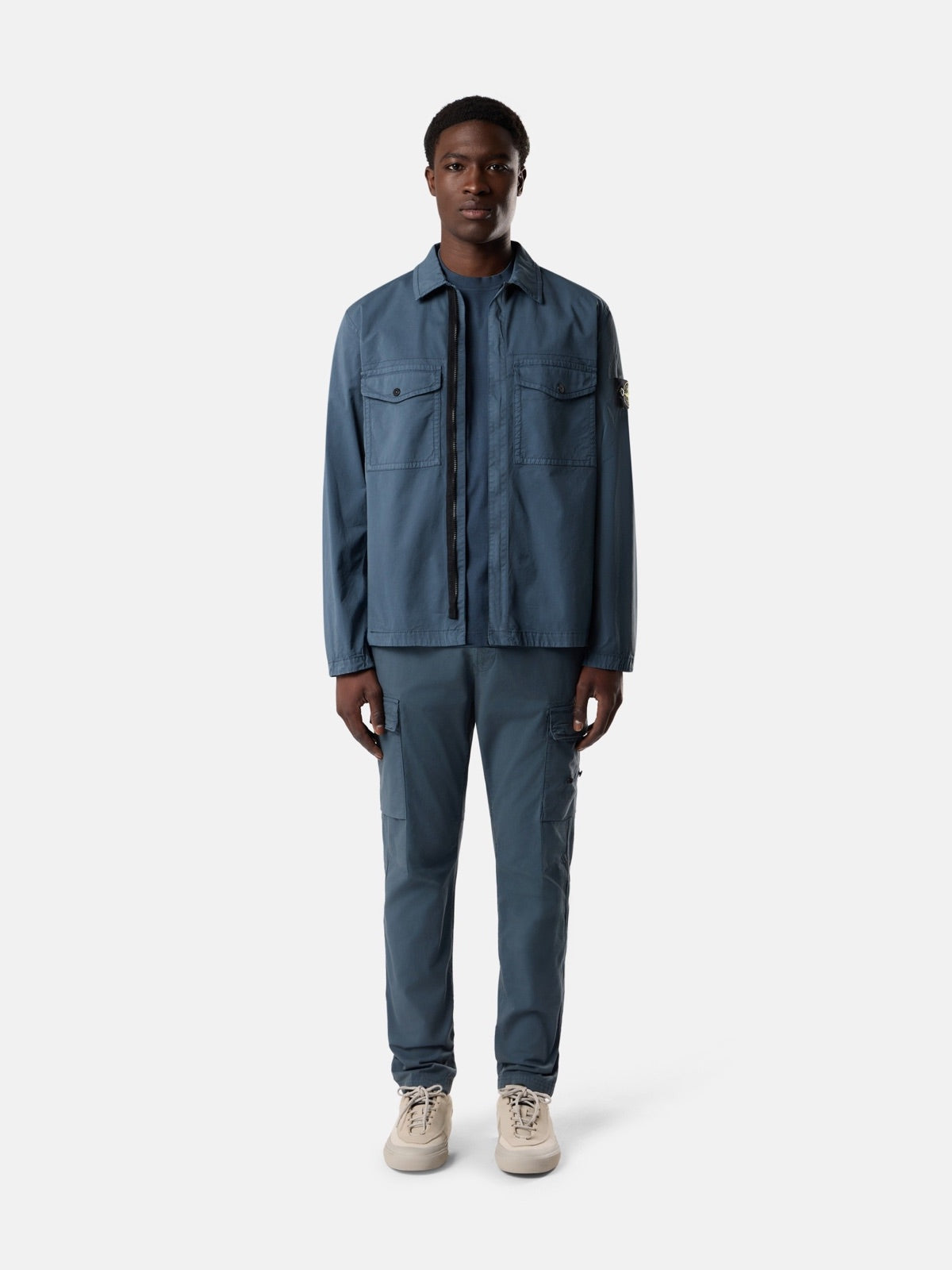 Stone Island ბამბის პერანგი-ქურთუკი ელვით 1200003