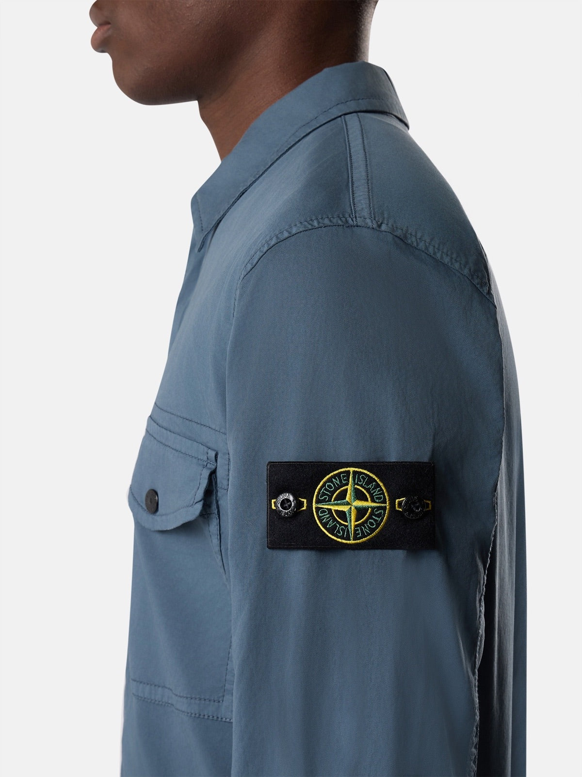 Stone Island ბამბის პერანგი-ქურთუკი ელვით 1200003