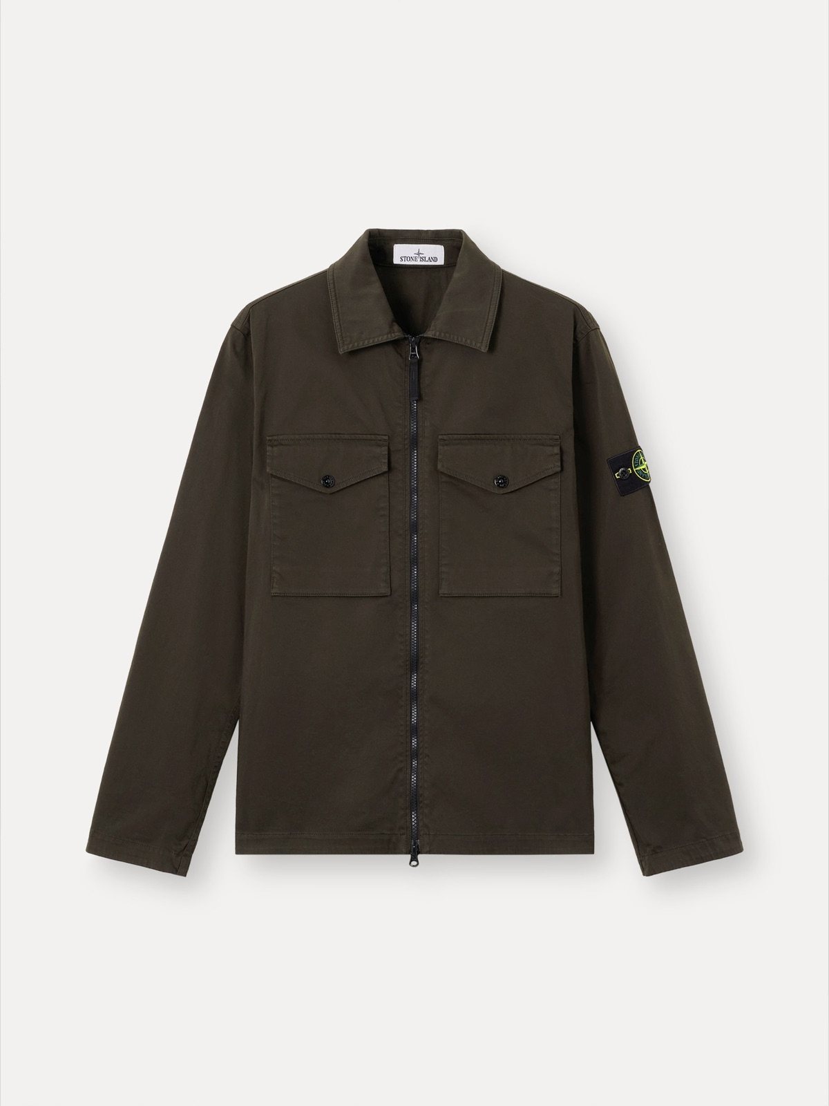 Stone Island ბამბის პერანგი-ქურთუკი ელვით 1200010