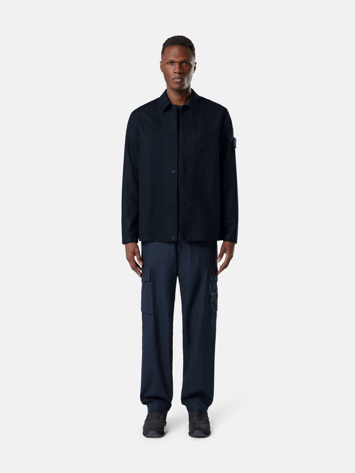 Stone Island მატყლის პერანგი-ქურთუკი Ghost 1200020